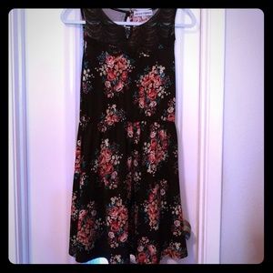 Floral Crochet Almost Famous Dress